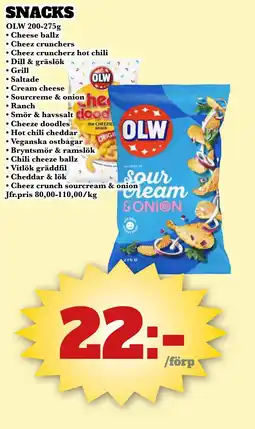 Bonum Matmarknad OLW Snacks erbjuda