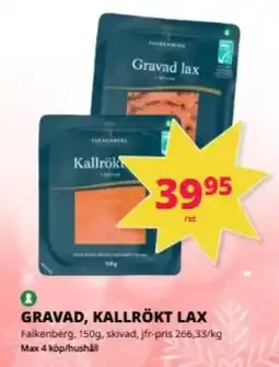 Tempo FALKENBERG Gravad, kallrökt lax erbjuda