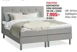 Mio PAKETPRIS KONTINENTALSÄNG BERGAMO 180 CM + GAVEL erbjuda