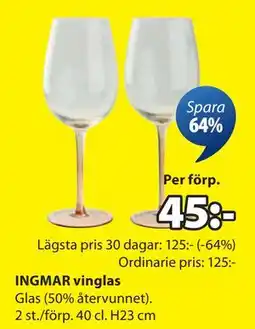 JYSK INGMAR vinglas erbjuda