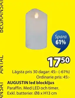 JYSK AUGUSTIN led blockljus erbjuda