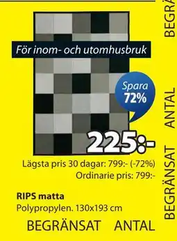 JYSK RIPS matta erbjuda