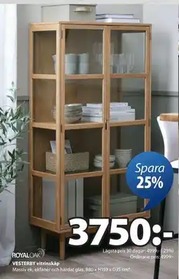JYSK VESTERBY vitrinskåp erbjuda