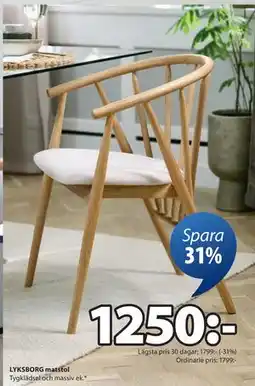 JYSK LYKSBORG matstol erbjuda