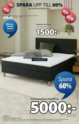 JYSK TYSSA kontinentalsäng PU svart-08 erbjuda