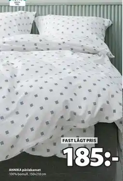 JYSK ANNIKA påslakanset erbjuda