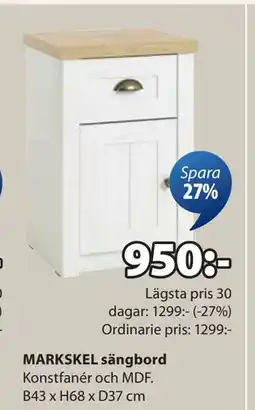 JYSK MARKSKEL sängbord erbjuda