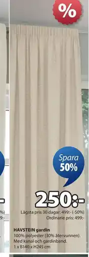 JYSK HAVSTEIN gardin erbjuda