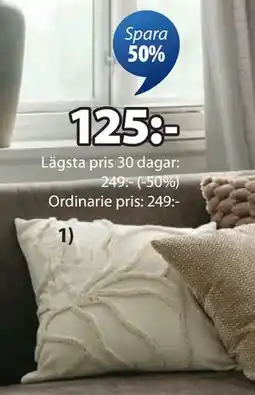 JYSK SOLBLOM prydnadskudde erbjuda