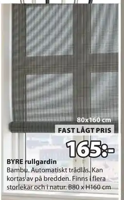 JYSK BYRE rullgardin erbjuda