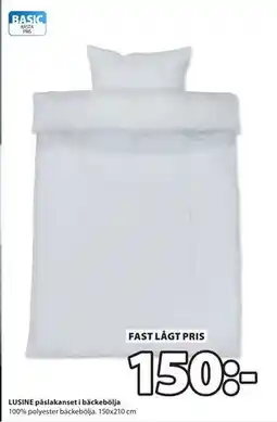 JYSK LUSINE påslakanset i bäckebölja erbjuda