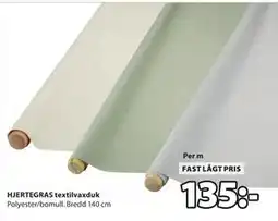 JYSK HJERTEGRAS textilvaxduk erbjuda