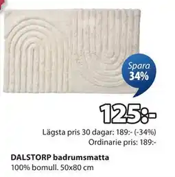 JYSK DALSTORP badrumsmatta erbjuda