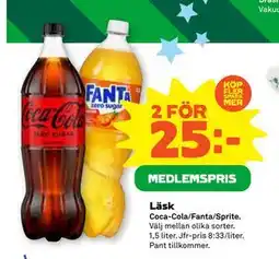 Stora Coop Läsk, Medlemspris erbjuda