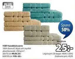 JYSK YSBY handduksserie erbjuda