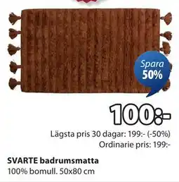 JYSK SVARTE badrumsmatta erbjuda