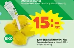 Stora Coop Ekologiska citroner i nät erbjuda