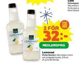 Stora Coop Lemonad, Medlemspris erbjuda
