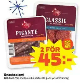 Stora Coop Snacksalami erbjuda