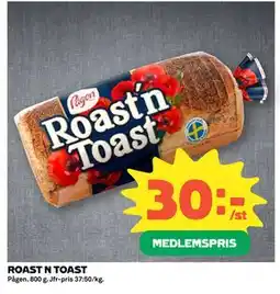 Coop ROAST N TOAST, Medlemspris erbjuda