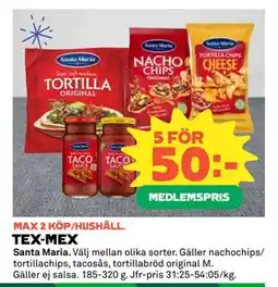 Coop TEX-MEX, Medlemspris erbjuda