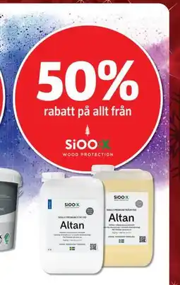 Bauhaus 50% rabatt på allt från SiOO WOOD PROTECTION erbjuda