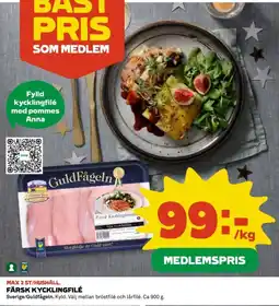 Coop Guldfågeln Färsk kycklingfilé erbjuda