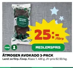 Coop Ätmogen avokado 3-pack erbjuda