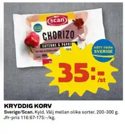 Coop Scan Kryddig korv erbjuda