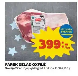 Coop Scan Färsk delad oxfilé erbjuda