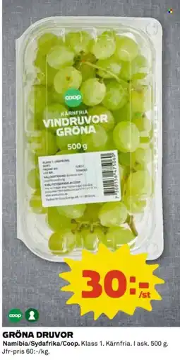 Coop Vindruvor gröna erbjuda