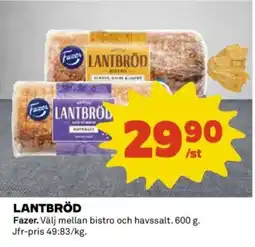 Coop Fazer Lantbröd erbjuda