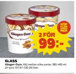 Coop Häagen-Dazs Glass erbjuda