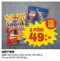 Coop OLW Nötter erbjuda