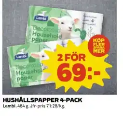 Coop Lambi Hushållspapper 4-pack erbjuda