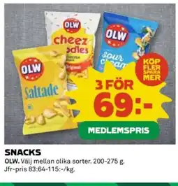 Coop OLW Snacks erbjuda