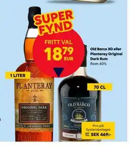 Border Shop Old Barco XO eller Planteray Original Dark Rum., EUR 18.79 erbjuda