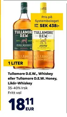 Border Shop Tullamore D.E.W., Whiskey eller Tullamore D.E.W. Honey, Likör-Whiskey, EUR 18.11 erbjuda