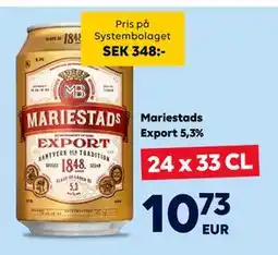 Border Shop Mariestads Export 5,3%, EUR 10.73 erbjuda