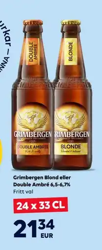 Border Shop Grimbergen Blond eller Double Ambré 6,5-6,7%, EUR 21.34 erbjuda