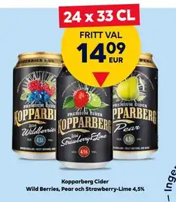 Border Shop Kopparberg Cider Wild Berries, Pear och Strawberry-Lime 4,5%, EUR 14.09 erbjuda