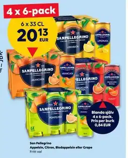 Border Shop San Pellegrino Appelsin, Citron, Blodappelsin eller Grape, EUR 20.13 erbjuda