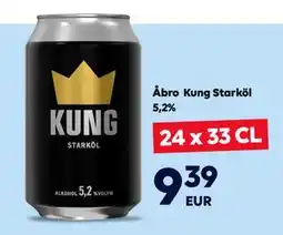Border Shop Åbro Kung Starköl 5,2%, EUR 9.39 erbjuda