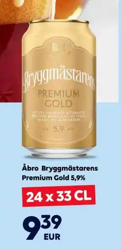 Border Shop Åbro Bryggmästarens Premium Gold 5,9%, EUR 9.39 erbjuda