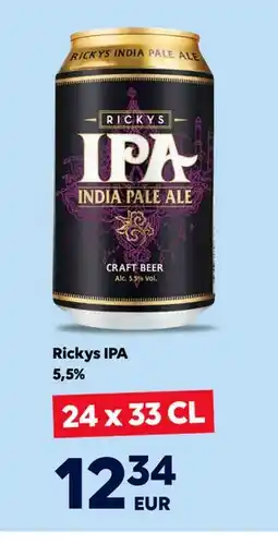 Border Shop Rickys IPA 5,5%, EUR 12.34 erbjuda