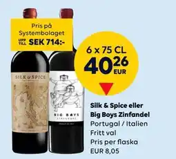 Border Shop Silk & Spice eller Big Boys Zinfandel, EUR 40.26 erbjuda