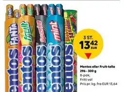 Border Shop Mentos eller Fruit-tella 296 - 300 g, EUR 13.42 erbjuda