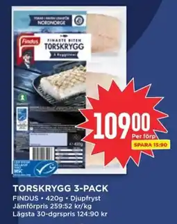 Willys FINDUS Torskrygg 3-pack erbjuda