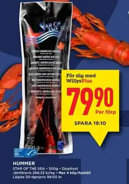 Willys STAR OF THE SEA Hummer erbjuda