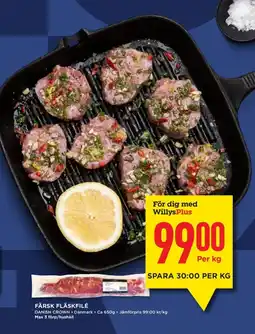 Willys DANISH CROWN Färsk fläskfilé erbjuda
